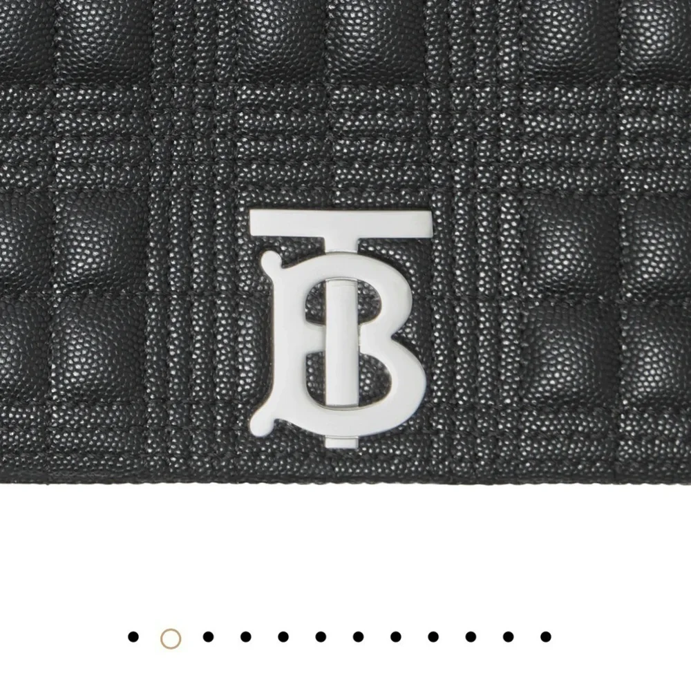 NWT BURBERRY Small Lola Quilted Leather CL Bag Black Silvertone